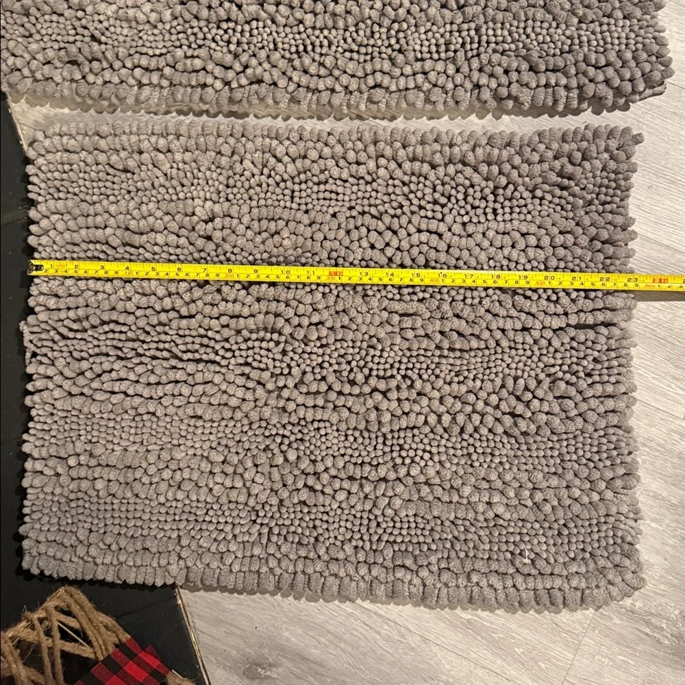 🩶Gray Bathroom Microfiber Rugs(Set:2)Super Soft🩶